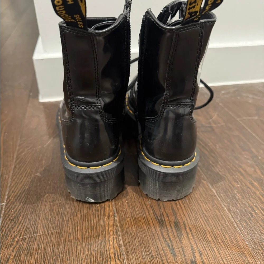 Dr.Martens Black Holographic Women's Boots - Picture 3 of 3